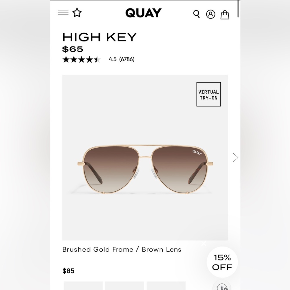 Quay High Key Aviator
